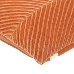 Sierkussen velours tucked allover orange brass