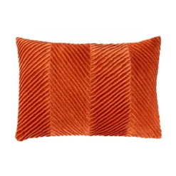 Sierkussen velours tucked allover terra