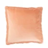 Sierkussen velours tucked border flamingo