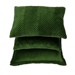 Sierkussen velours tucked border forrestgreen