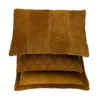 Sierkussen velours tucked border gold