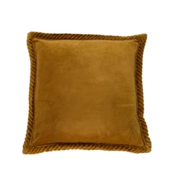Sierkussen velours tucked border gold
