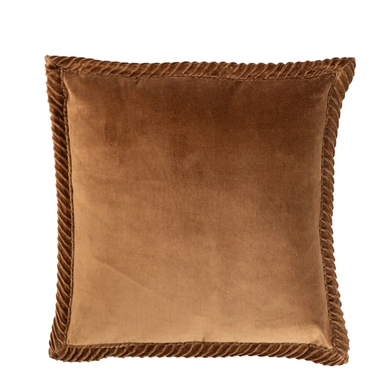 Sierkussen velours tucked border moccamatcha