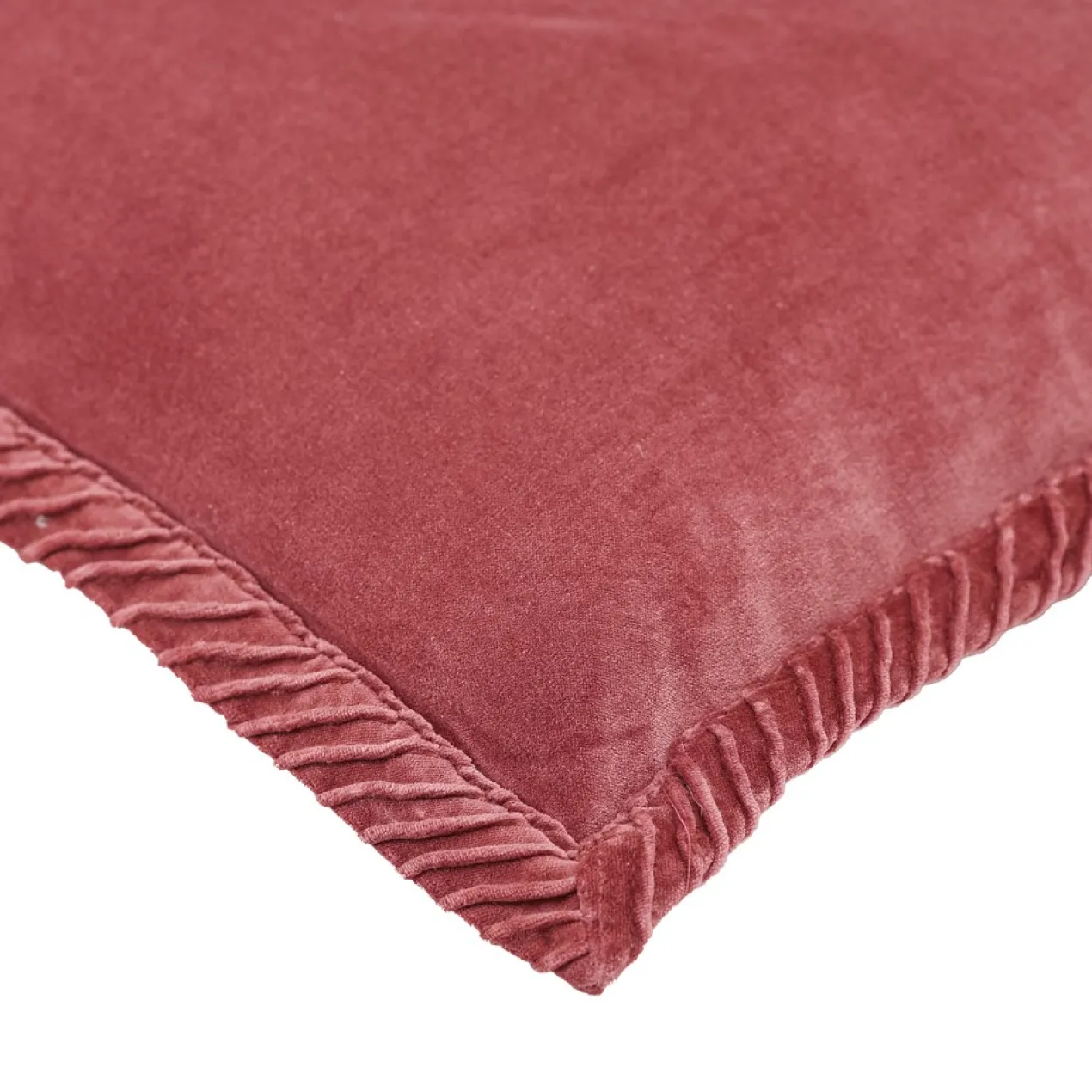 Sierkussen velours tucked border new mineral