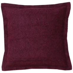 Sierkussen wol boucle bordeaux 55x55 cm