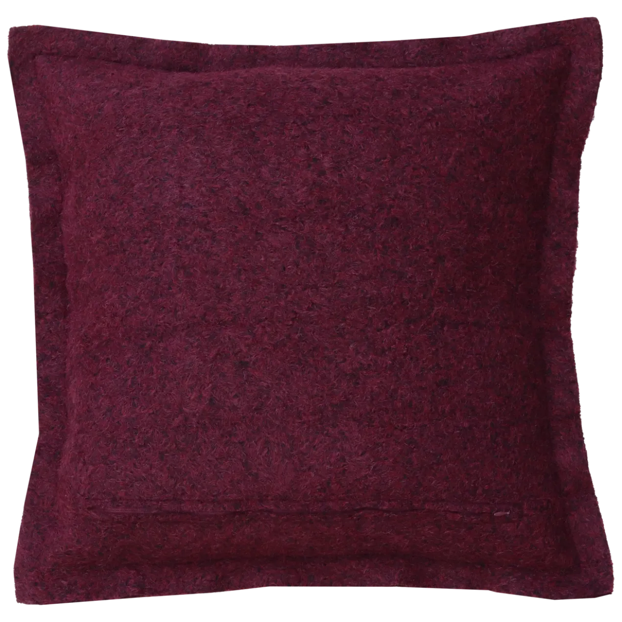 Sierkussen wol boucle bordeaux 55x55 cm