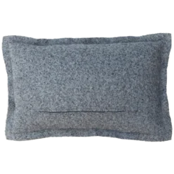 Sierkussen wol boucle grijs 60x42 cm