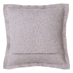 Sierkussen wol boucle taupe 55x55 cm