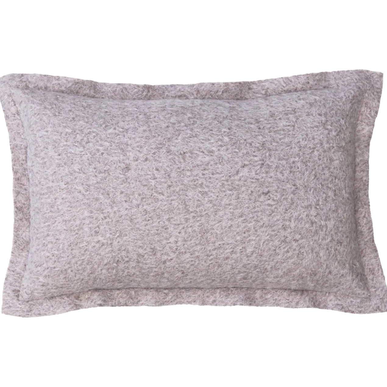 Sierkussen wol boucle taupe 60x42 cm