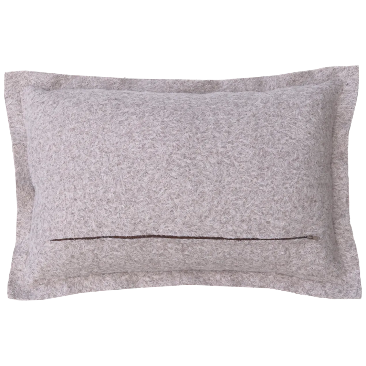 Sierkussen wol boucle taupe 60x42 cm
