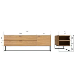 Silas tv meubel 180 cm eiken decor [fsc]