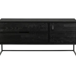 Silas tv meubel 120 cm essen blacknight [fsc]