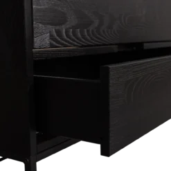 Silas tv meubel 120 cm essen blacknight [fsc]