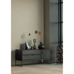 Silas tv meubel 120 cm essen blacknight [fsc]