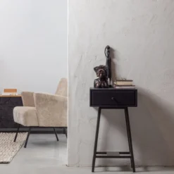 Skybox sidetable mangohout/metaal zwart