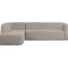 Sloping hoekbank links off white melange