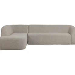 Sloping hoekbank links off white melange