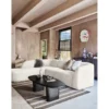 Sloping hoekbank links pearl melange