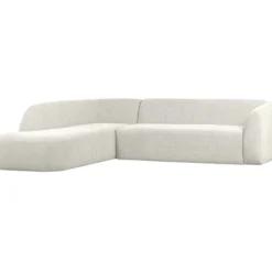 Sloping hoekbank links pearl melange