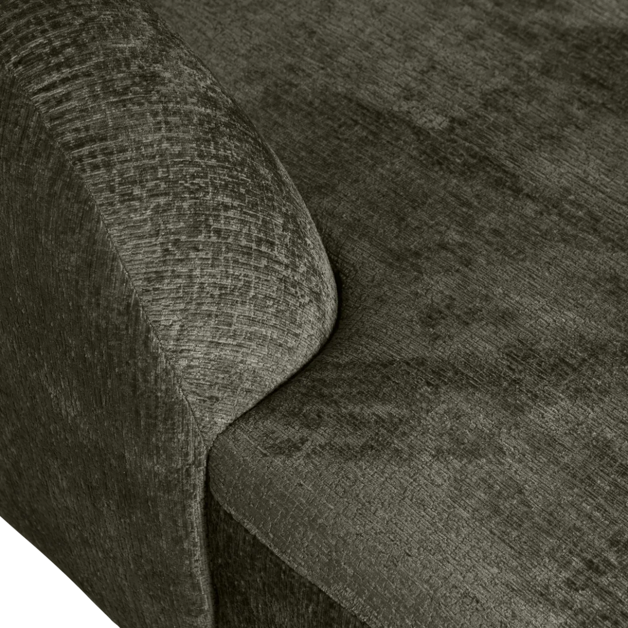 Sloping hoekbank links structure velvet frost