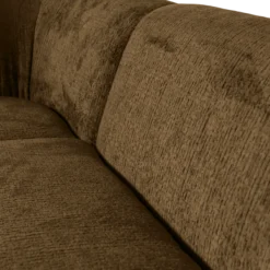 Sloping hoekbank links structure velvet brass