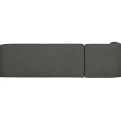 Sloping hoekbank melange links grijs/zwart