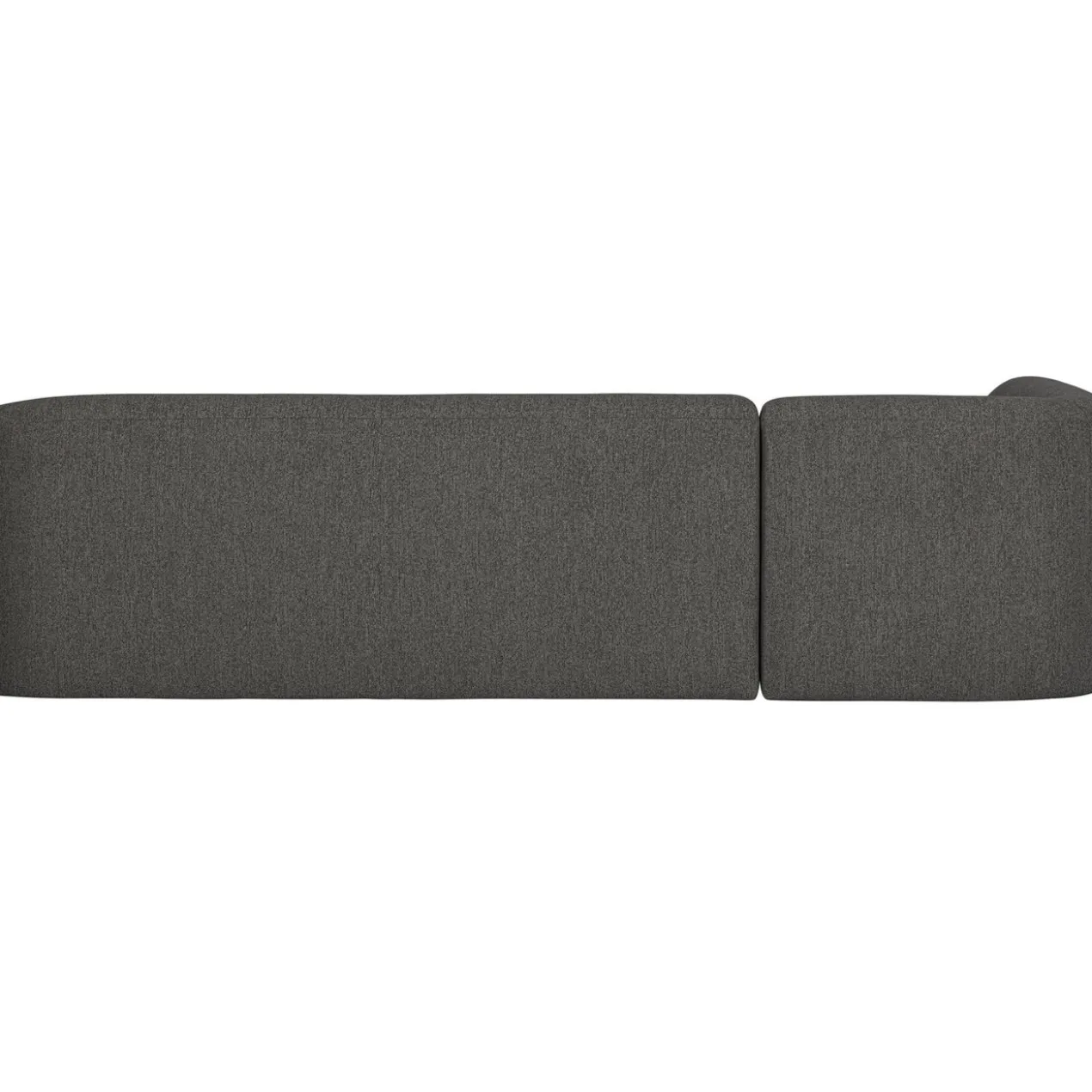 Sloping hoekbank melange links grijs/zwart