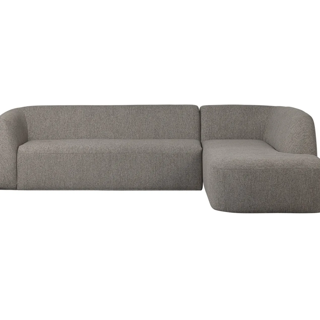 Sloping hoekbank rechts grijs melange