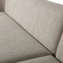 Sloping hoekbank rechts naturel melange