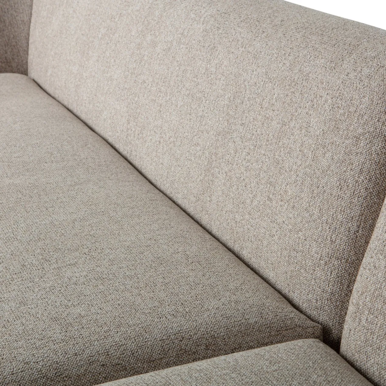 Sloping hoekbank rechts naturel melange