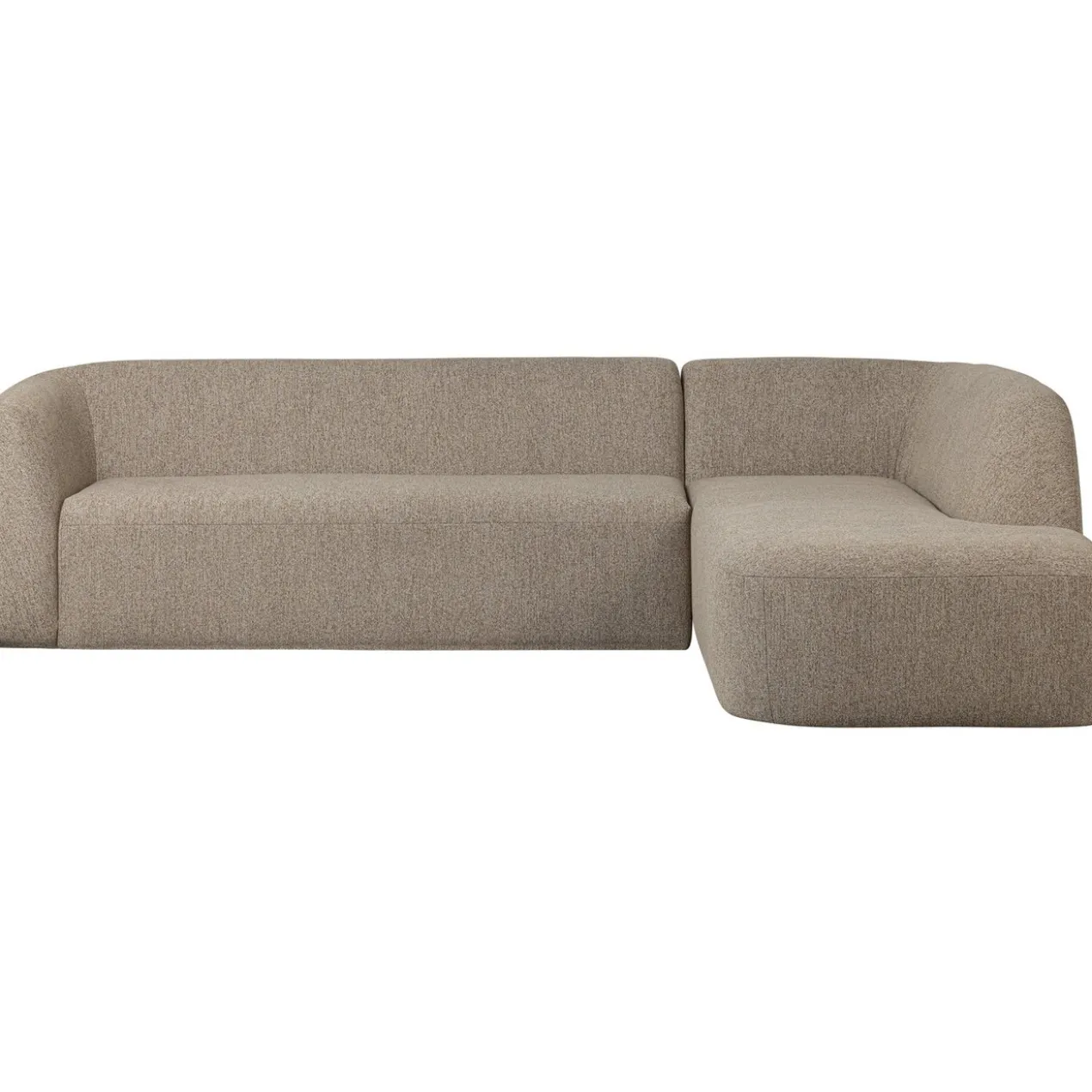 Sloping hoekbank rechts naturel melange