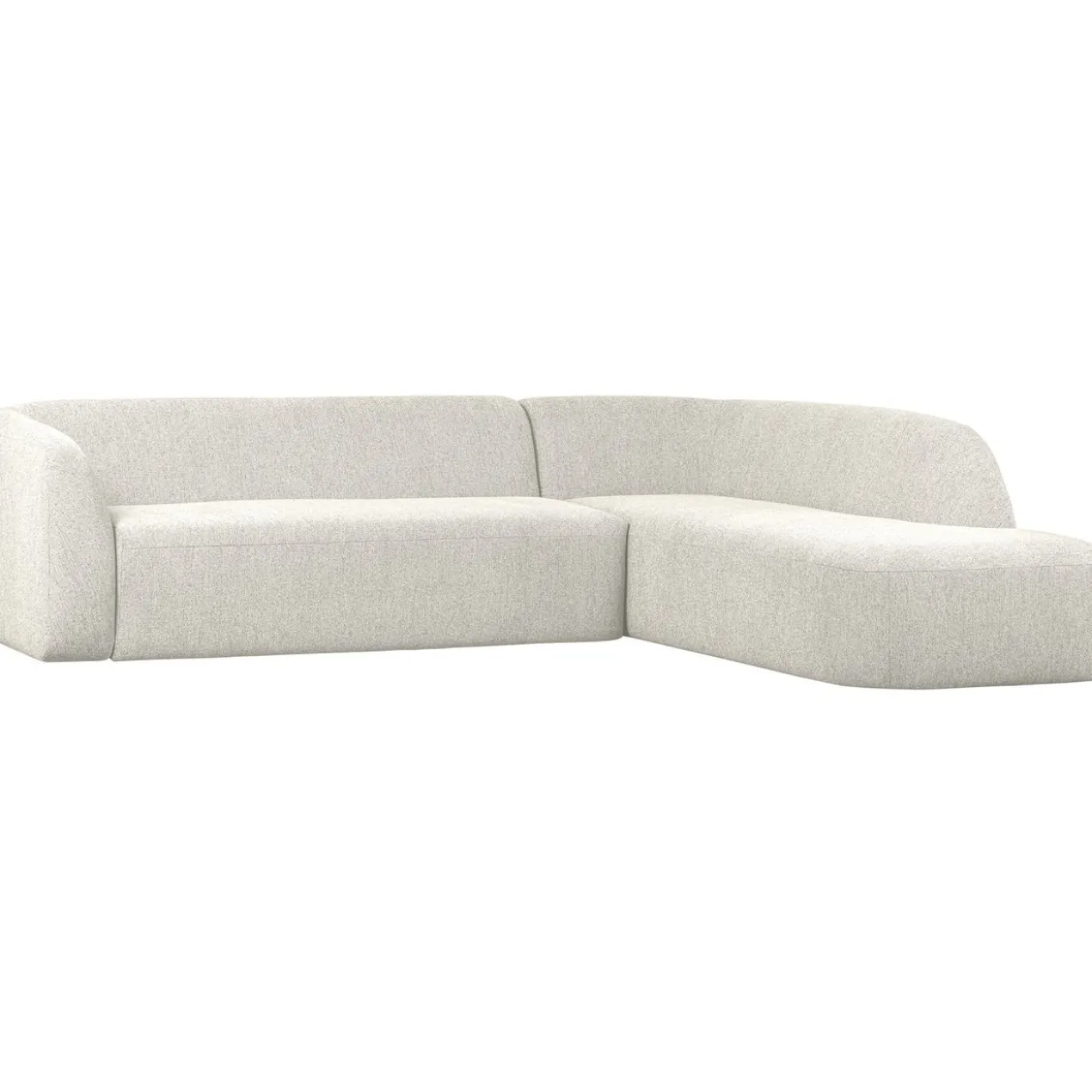 Sloping hoekbank rechts pearl melange