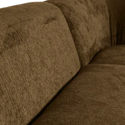 Sloping hoekbank rechts structure velvet brass