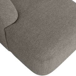 Sloping u-vorm bank grijs melange
