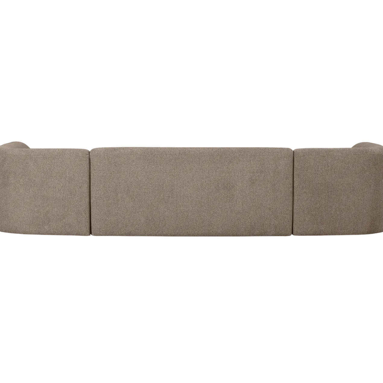 Sloping u-vorm bank lichtbruin melange