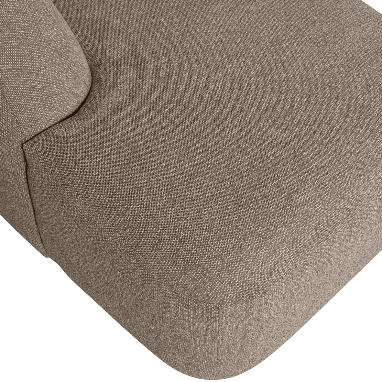 Sloping u-vorm bank lichtbruin melange