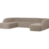 Sloping u-vorm bank naturel melange