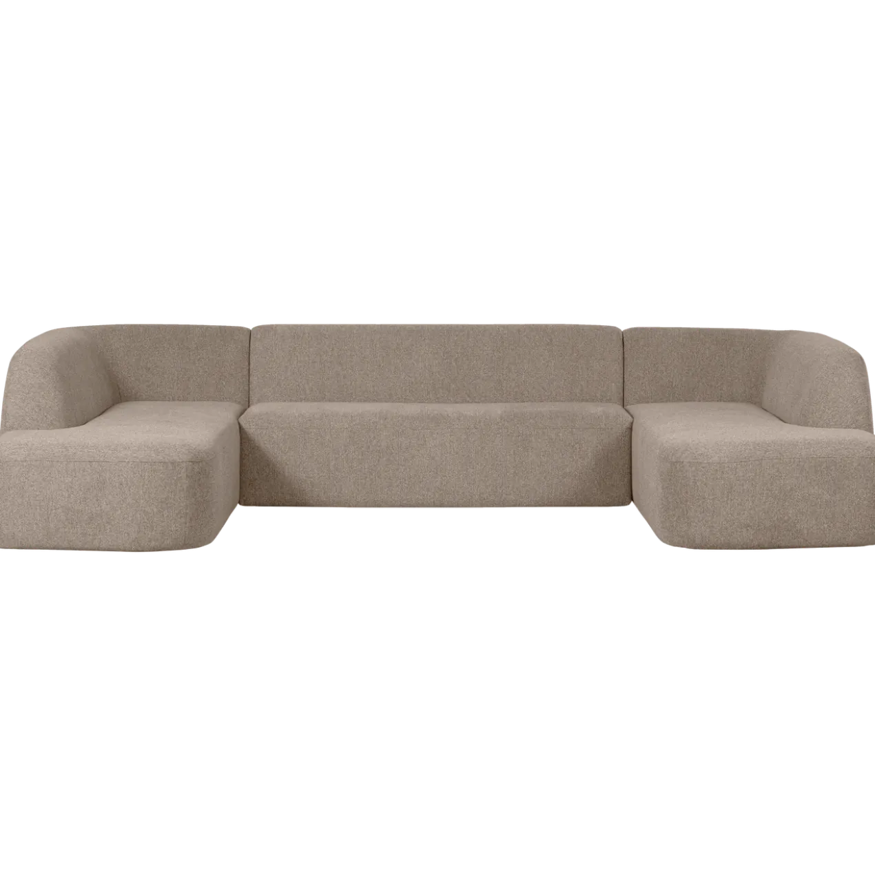 Sloping u-vorm bank naturel melange