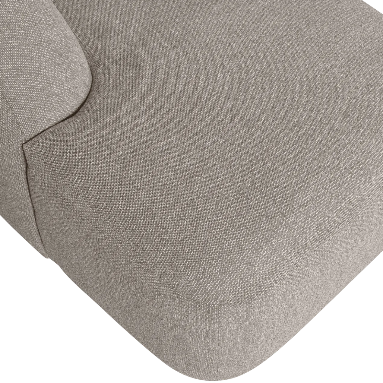 Sloping u-vorm bank off white melange