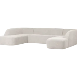 Sloping u-vorm bank pearl melange