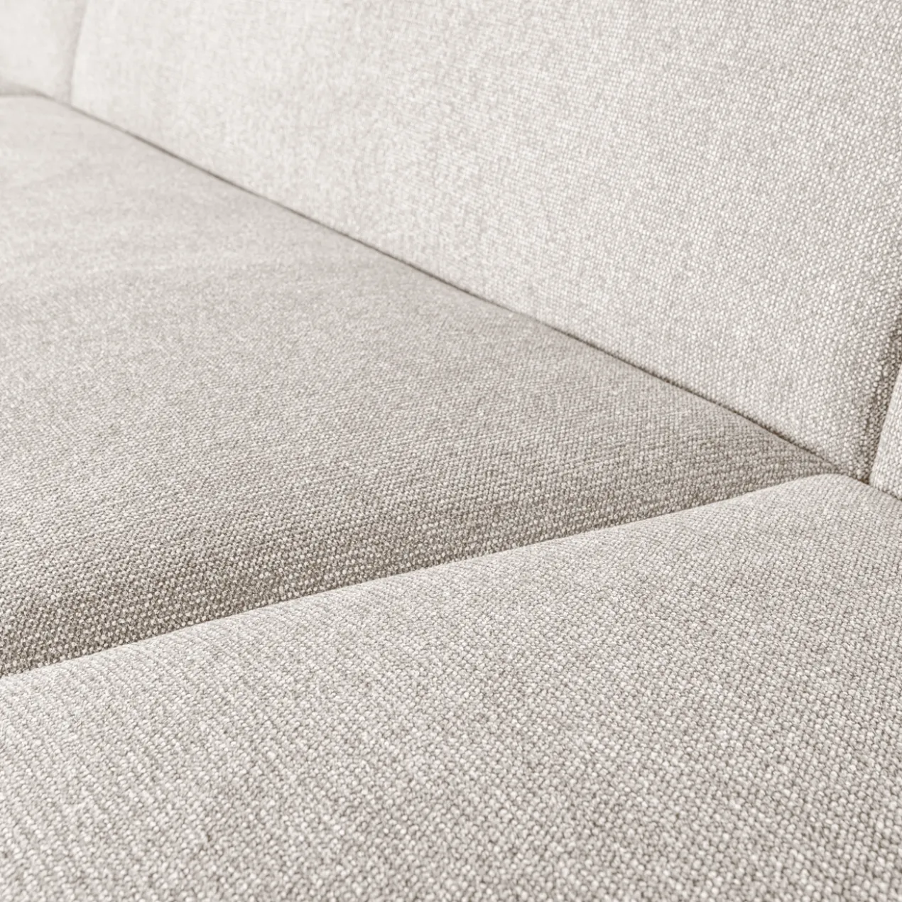 Sloping u-vorm bank pearl melange