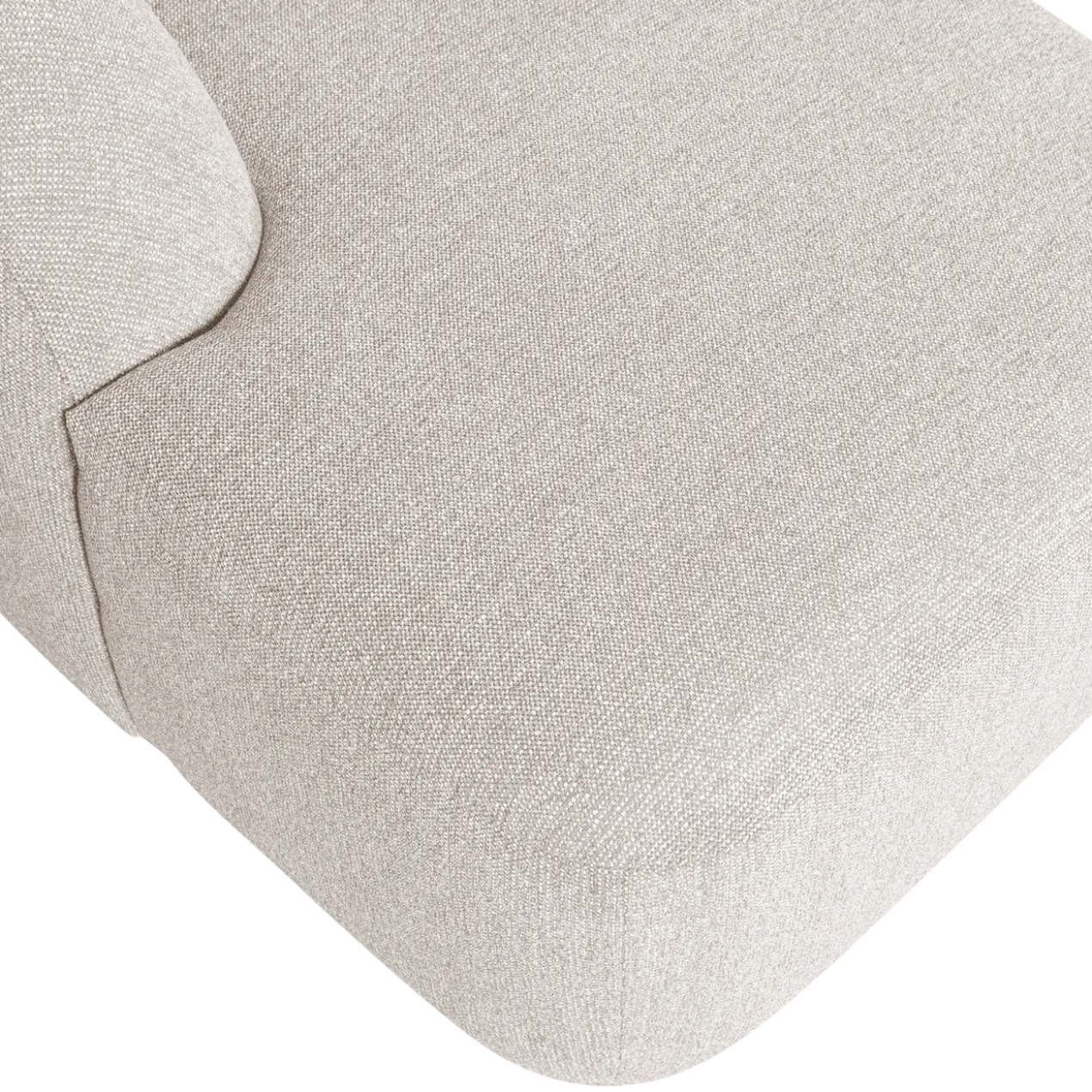 Sloping u-vorm bank pearl melange