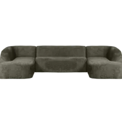 Sloping u-vorm bank structure velvet frost
