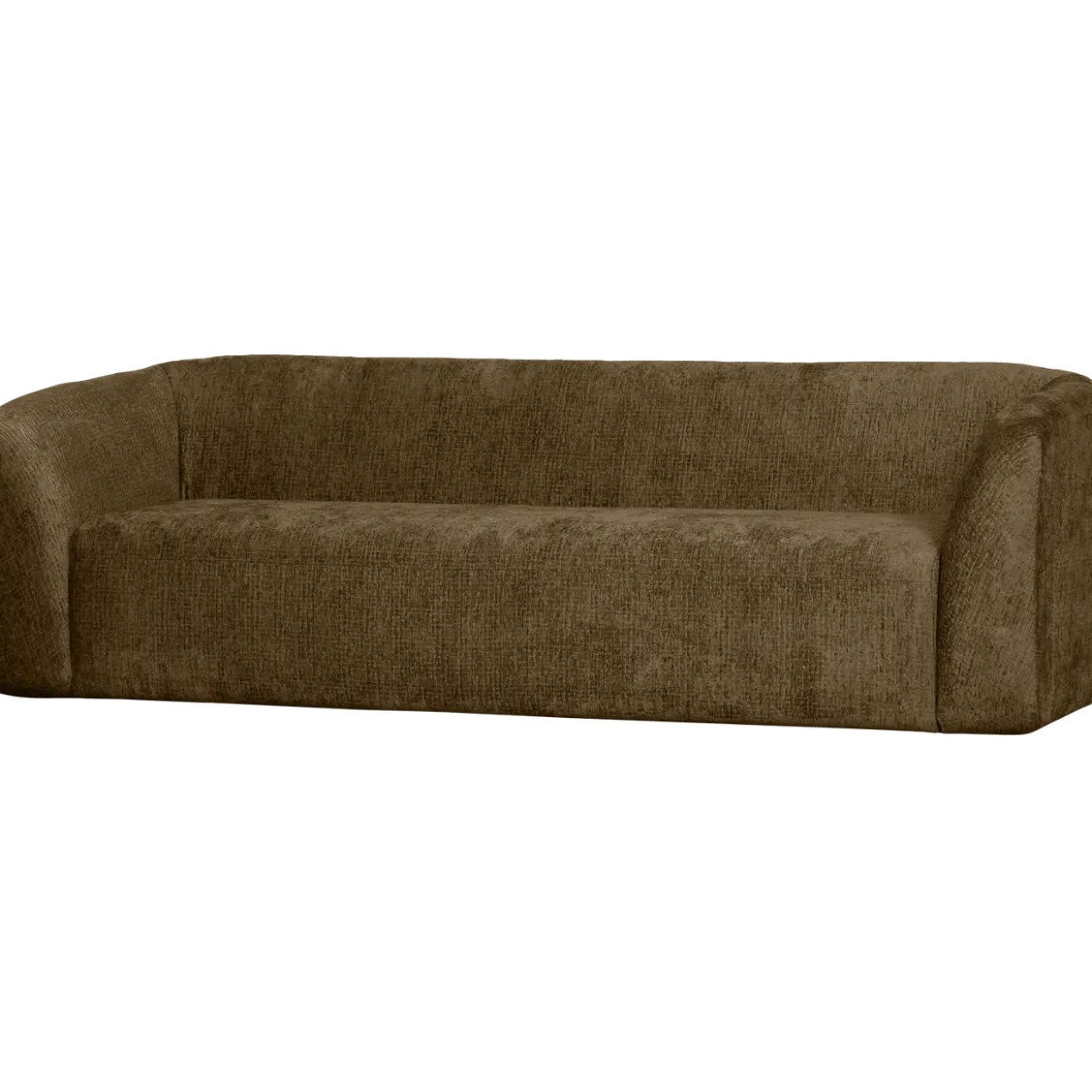 Sloping 3-zits bank structure velvet brass