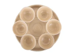 Snack tray Puro round bamboo jungle green