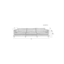 Sofa blossom 4,5-seater sand