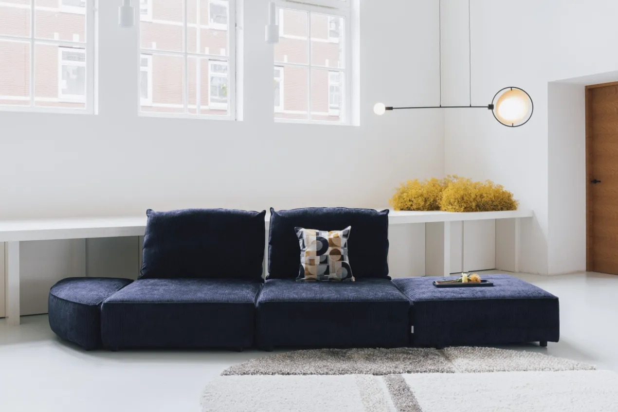 Sofa element hunter pie pouf left navy
