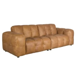 Sofa hackman 3-seater leather cognac