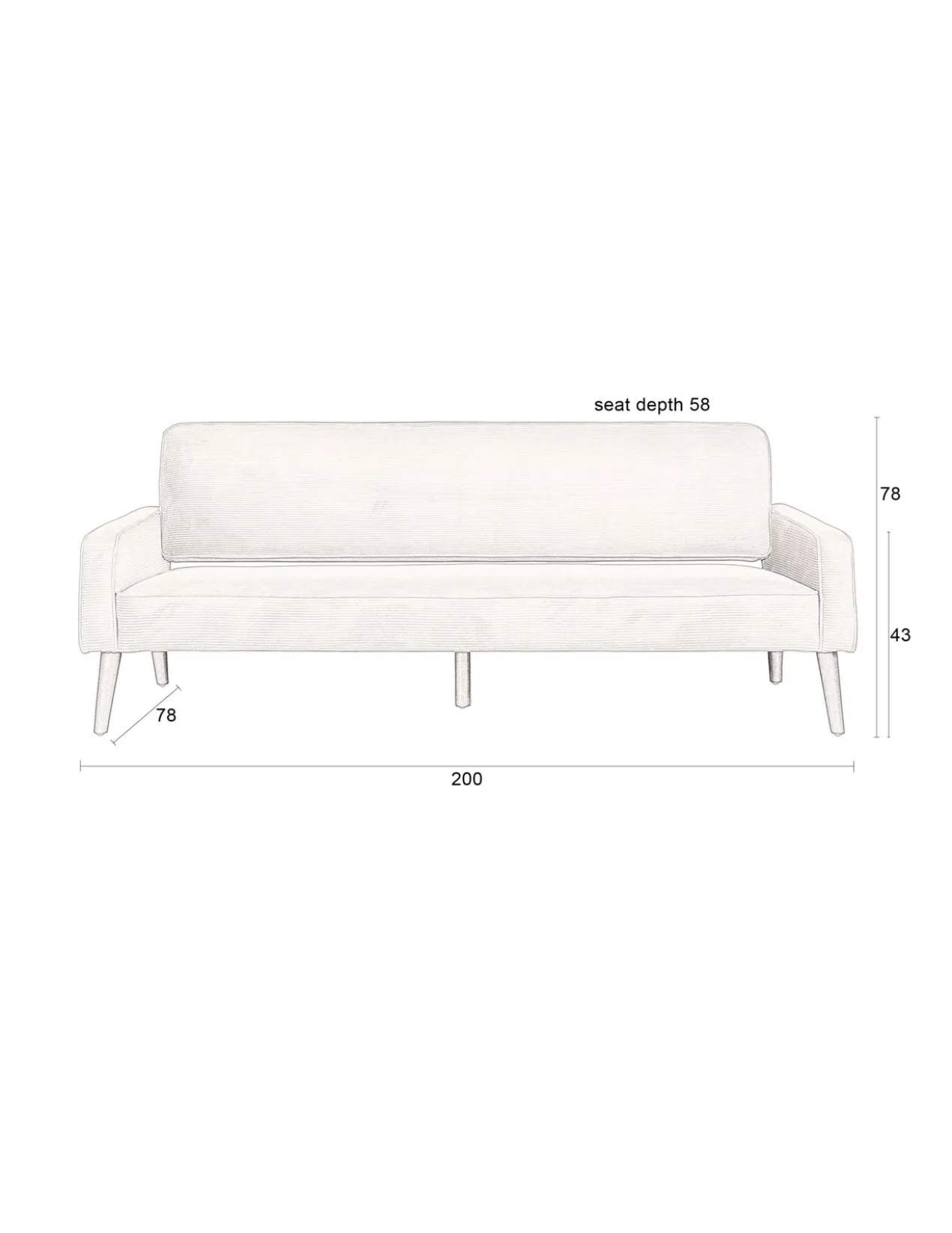 Sofa preston beige