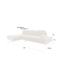 Sofa shelly cinnamon left chaise longue
